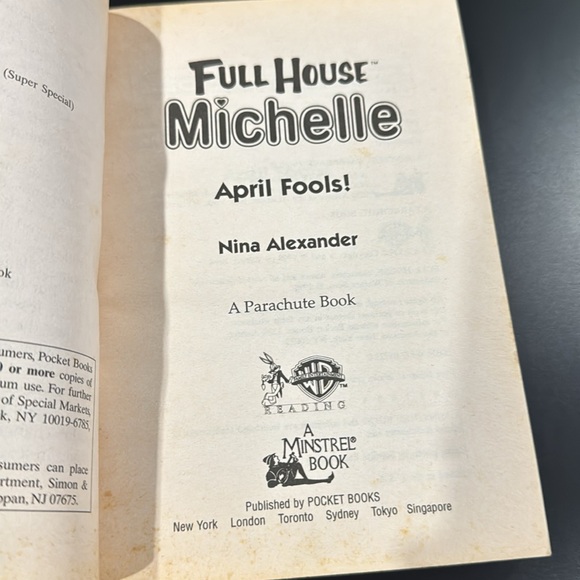 Full House Michelle #19: April Fools! by Nina Alexander - Paperback Novel - Picture 8 of 12
